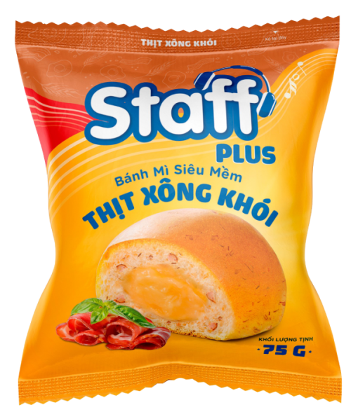 Bánh mì siêu mềm thịt xông khói 75g - Bánh Mì Staff